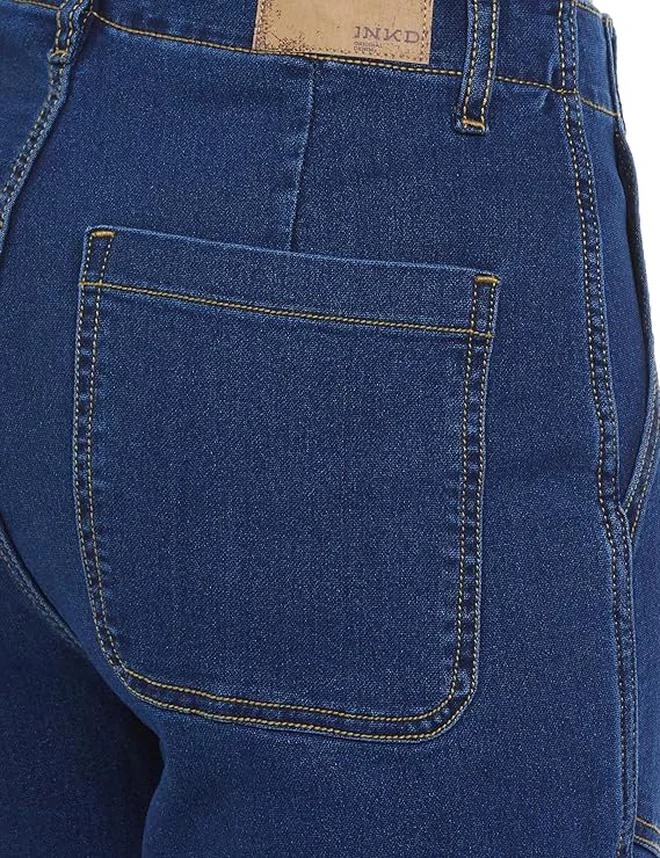 inkd High Tide Women's Straight Fit Jeans -  High-Rise | Enzyme Wash for Women | Best Price UAE